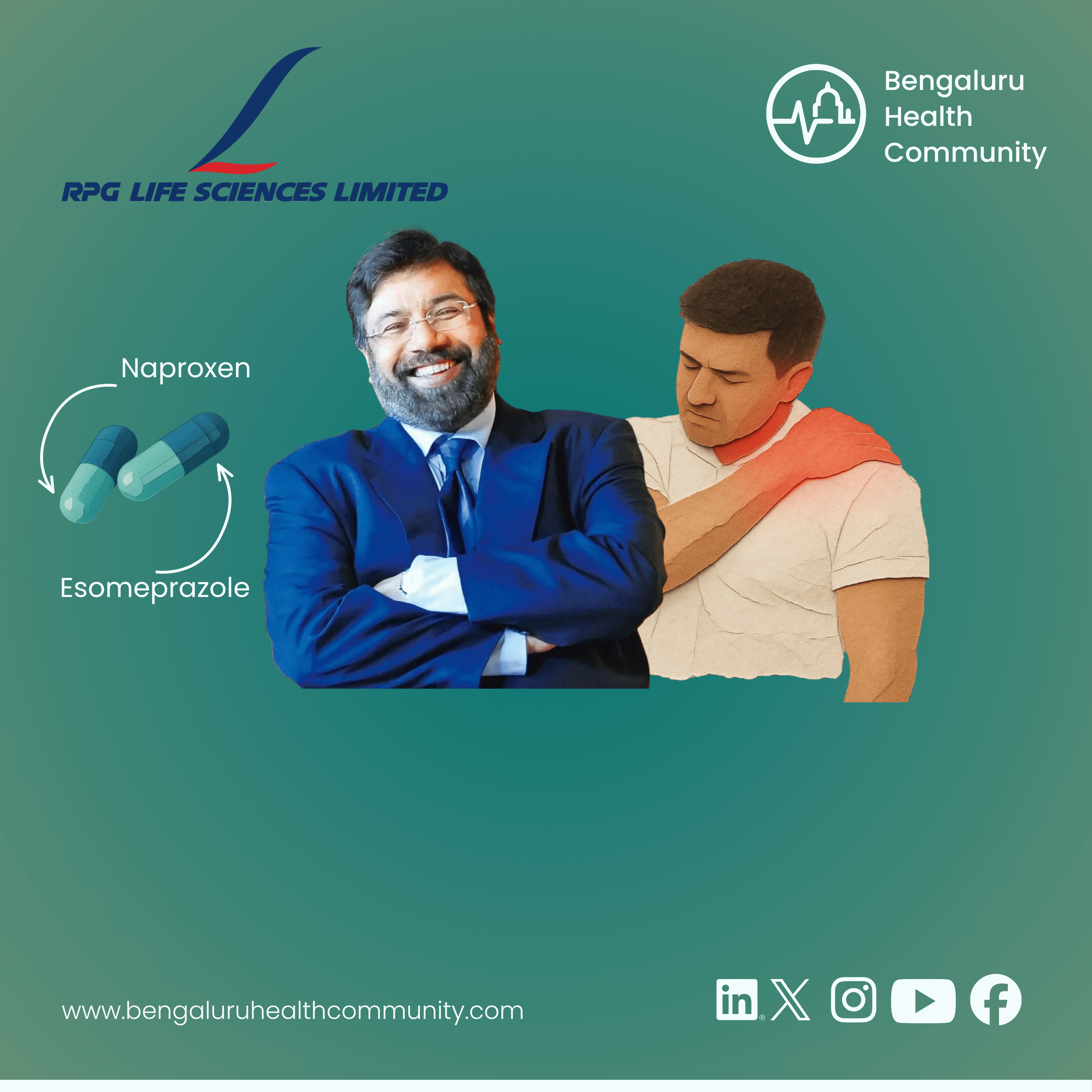 Mustafa Shariff, Editor in Chief — RPG Life Sciences Has Launched India's First Naproxen-Esomeprazole Combination — A Drug That Treats Pain and Protects the Stomach at the Same Time